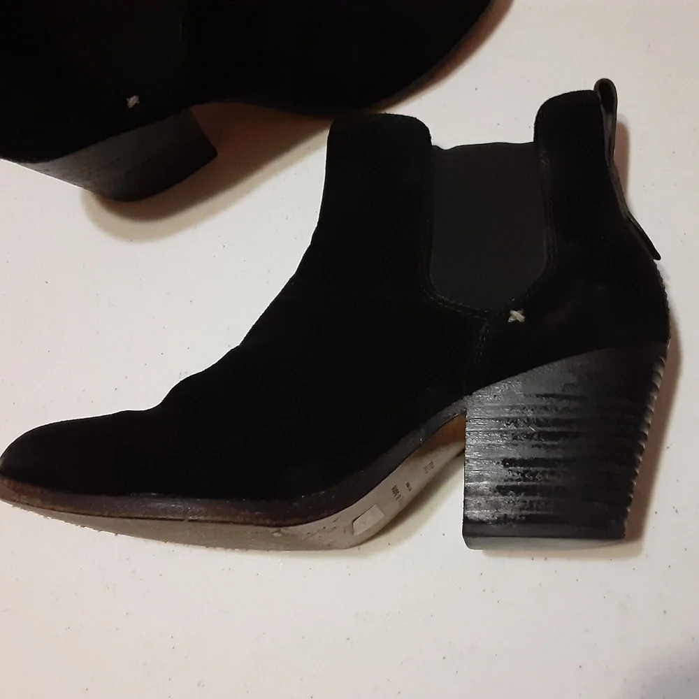 Rag & Bone New York Black Suede Chelsea Ankle Boots